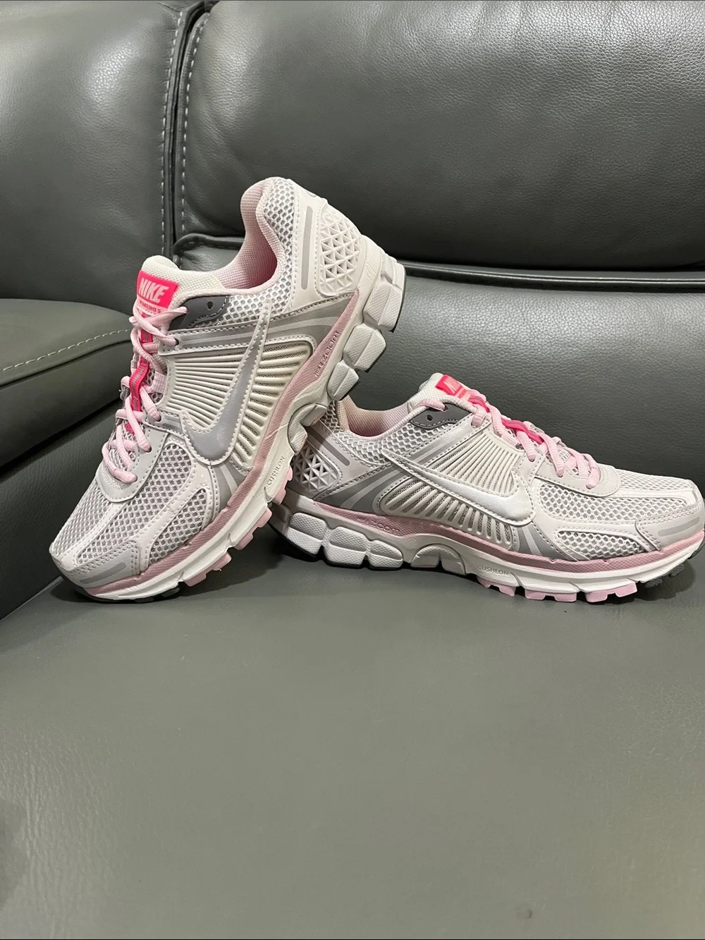 Nike Vomero’s Women's Athletic Trainers in White and Pink Accent